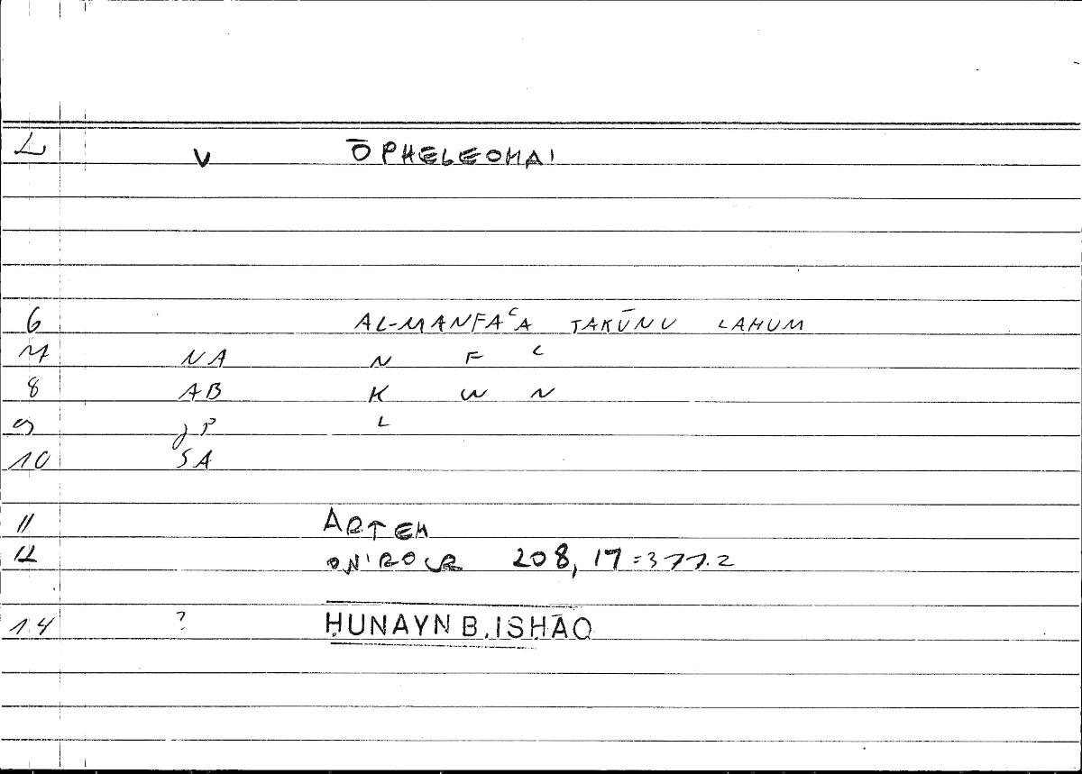 Filecard Artem.Onirocr.11105