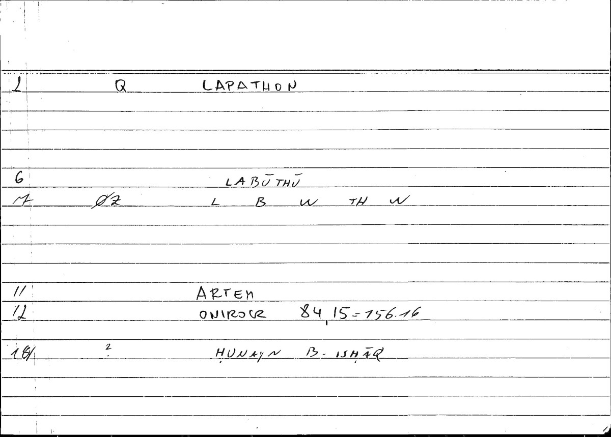 Filecard Artem.Onirocr.11147