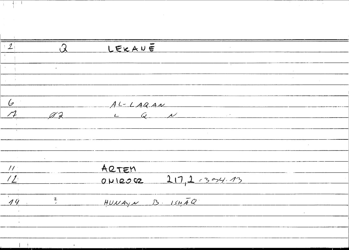 Filecard Artem.Onirocr.11149