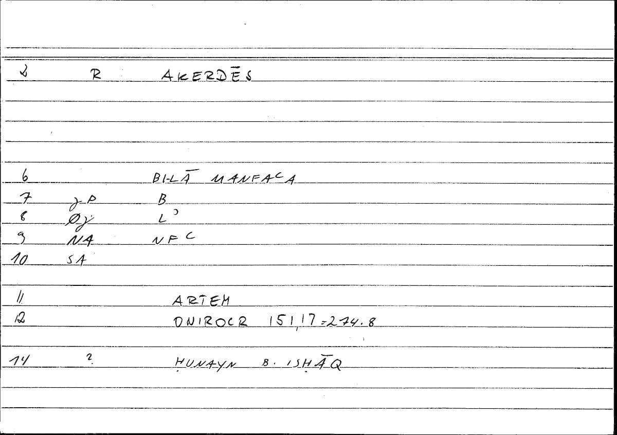 Filecard Artem.Onirocr.11195