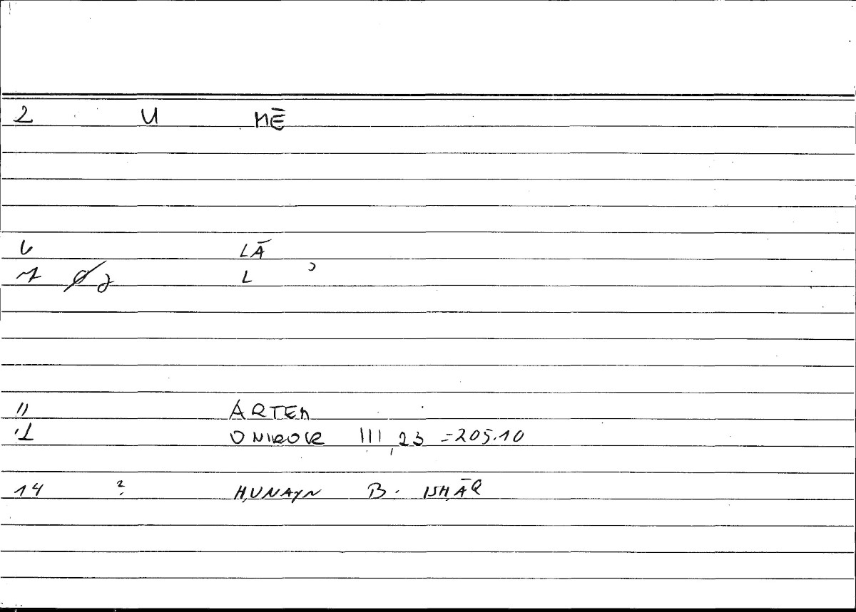 Filecard Artem.Onirocr.11208