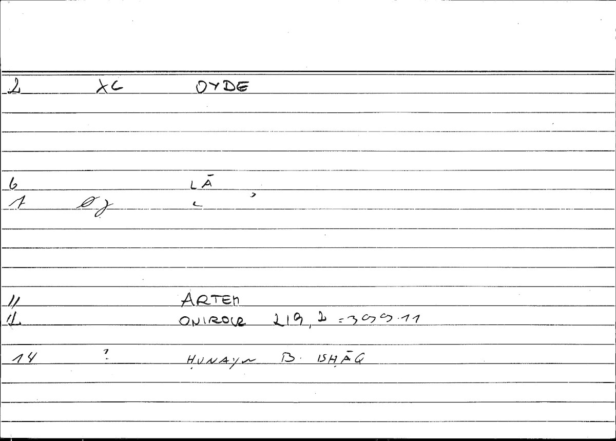 Filecard Artem.Onirocr.11236