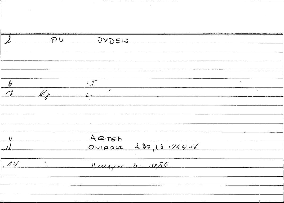 Filecard Artem.Onirocr.11238