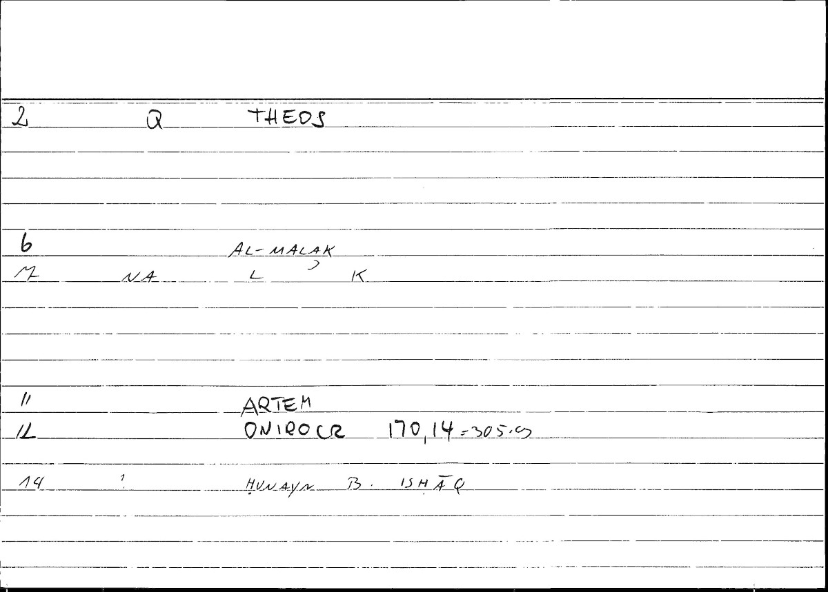 Filecard Artem.Onirocr.11326