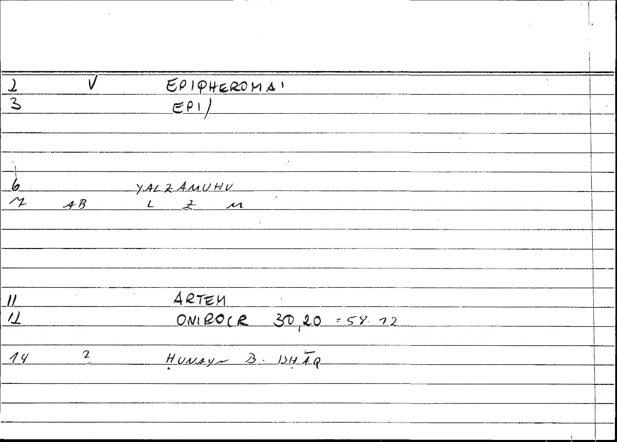 Filecard Artem.Onirocr.11404