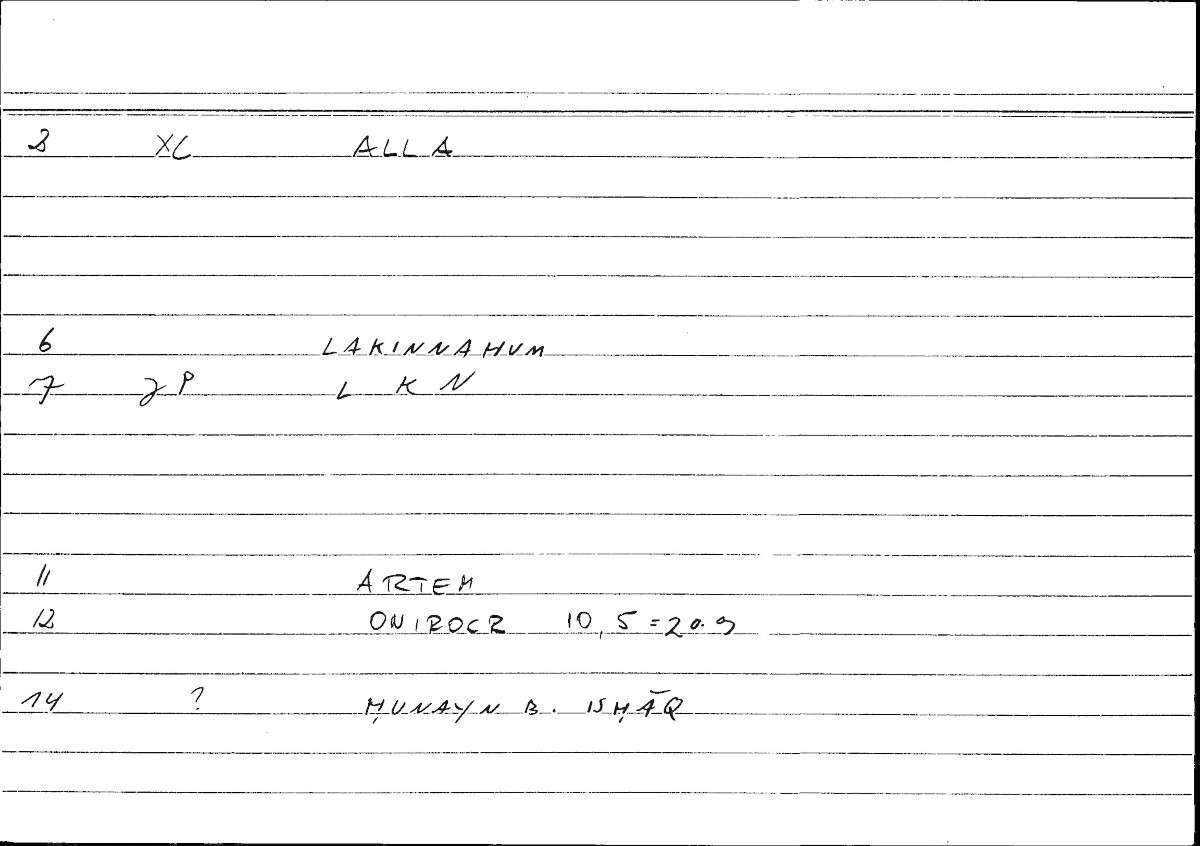 Filecard Artem.Onirocr.11465