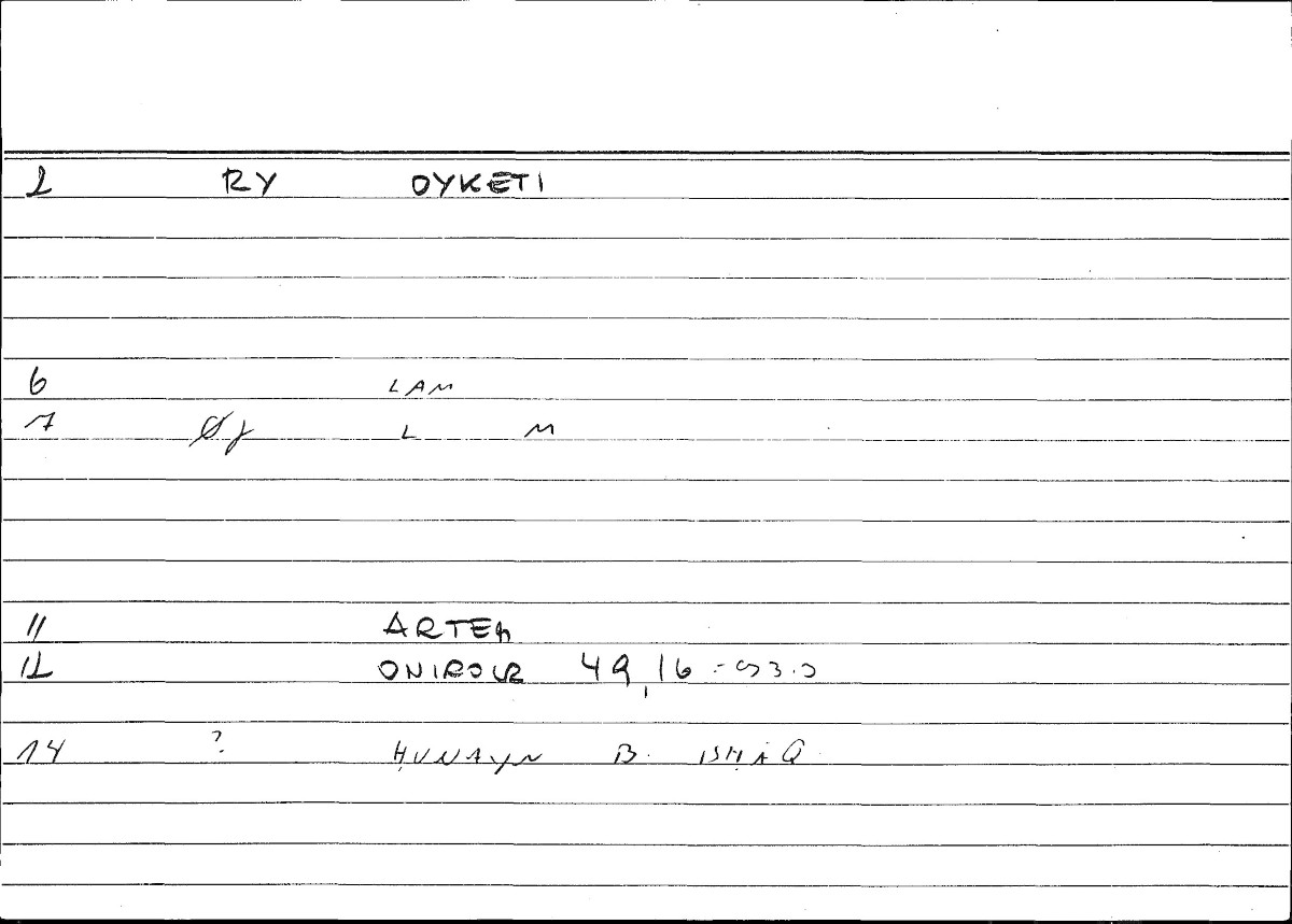 Filecard Artem.Onirocr.11497