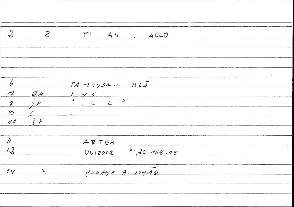 Filecard Artem.Onirocr.11527