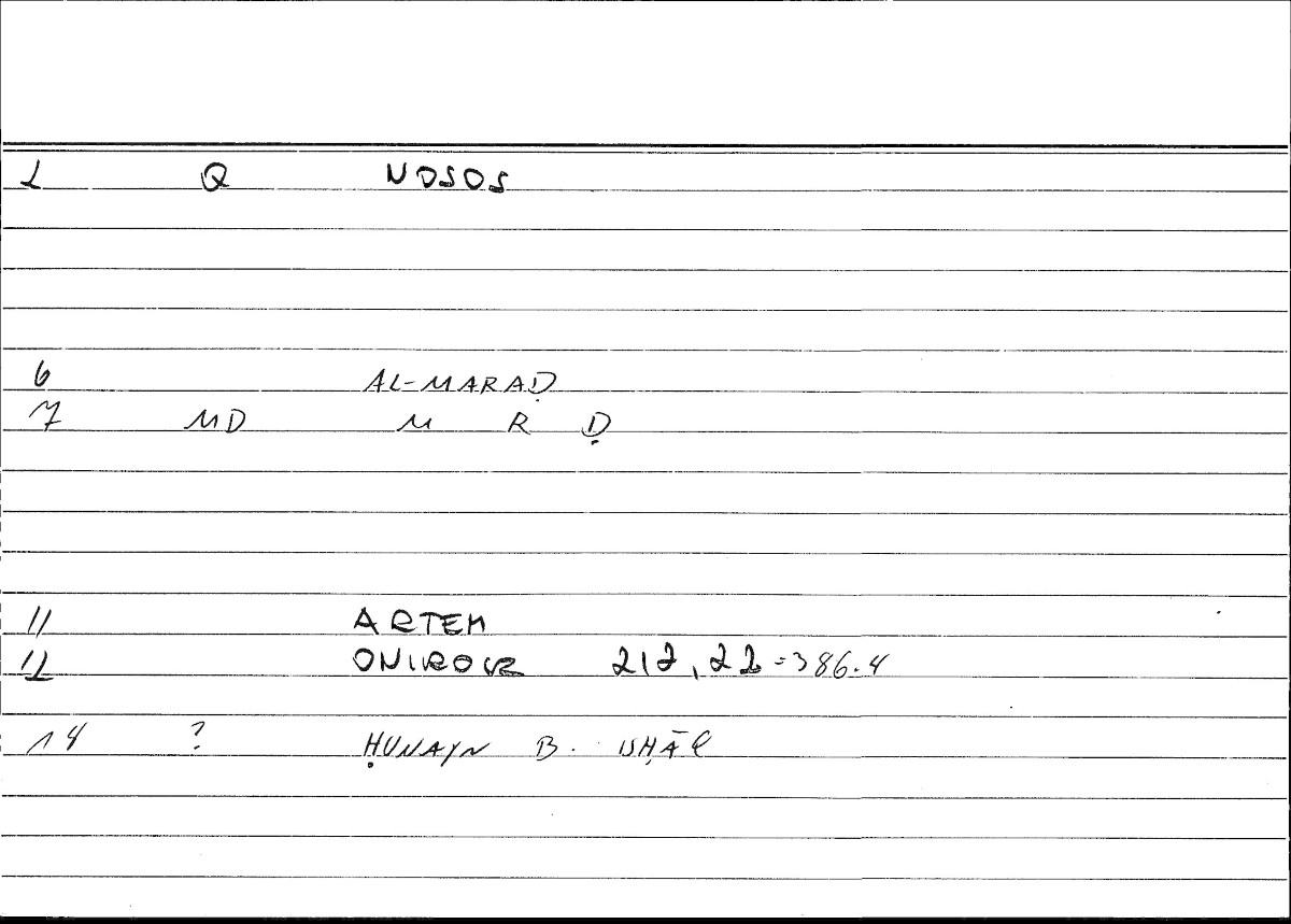 Filecard Artem.Onirocr.11983