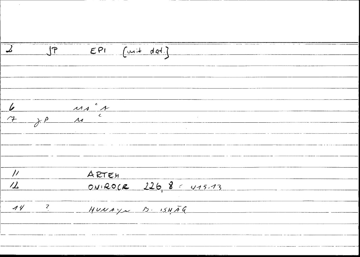 Filecard Artem.Onirocr.12064