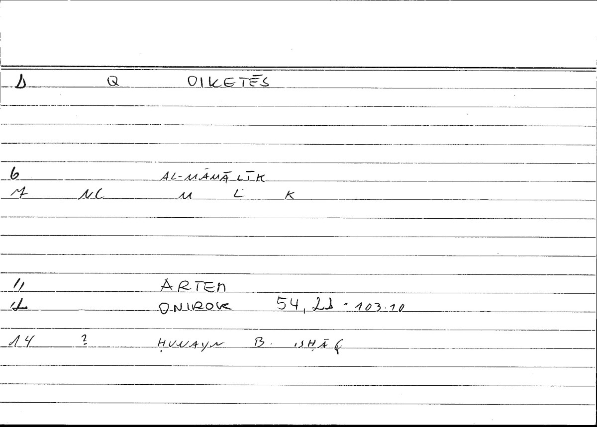 Filecard Artem.Onirocr.12203