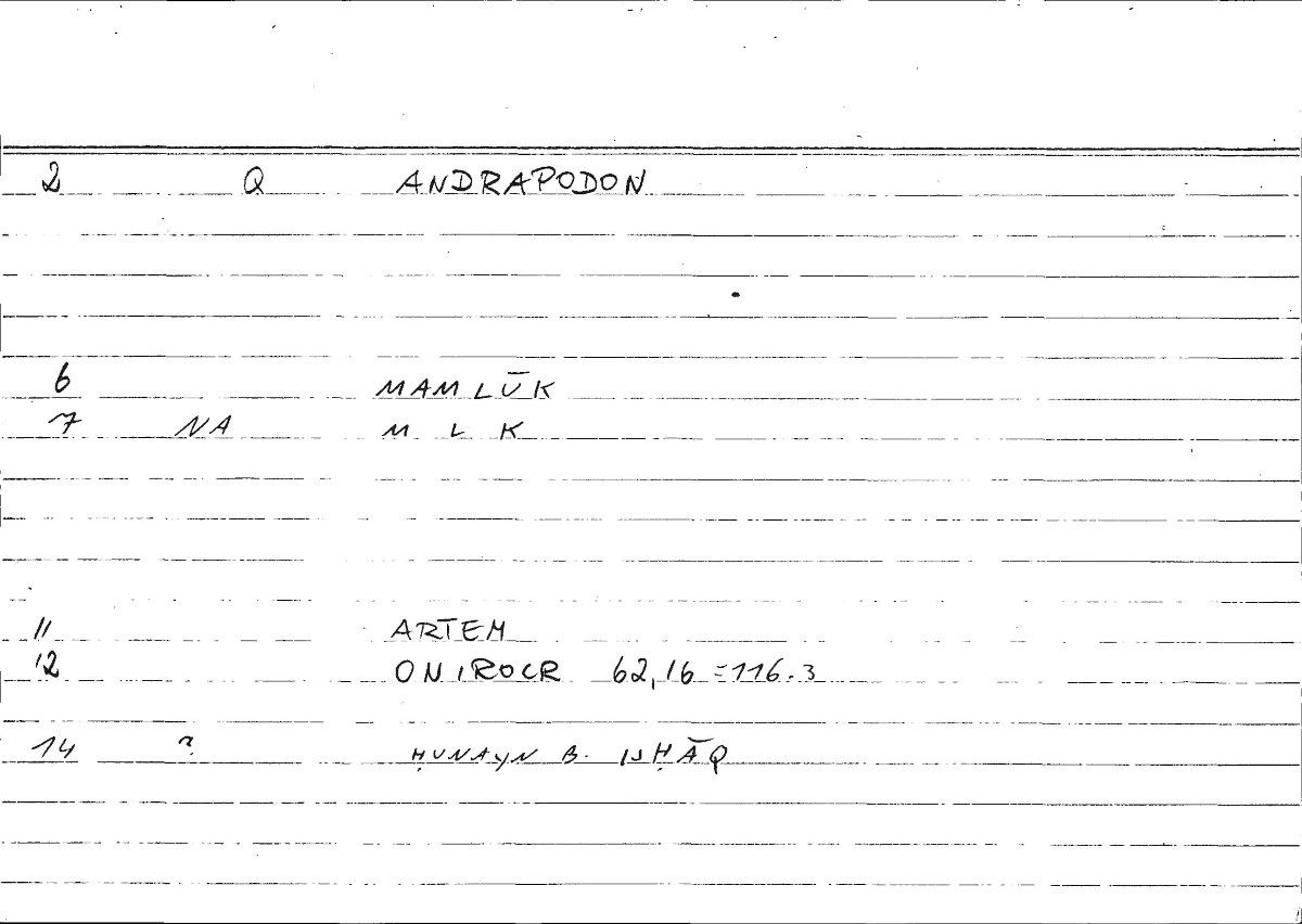 Filecard Artem.Onirocr.12208