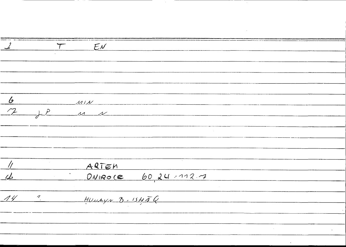 Filecard Artem.Onirocr.12257