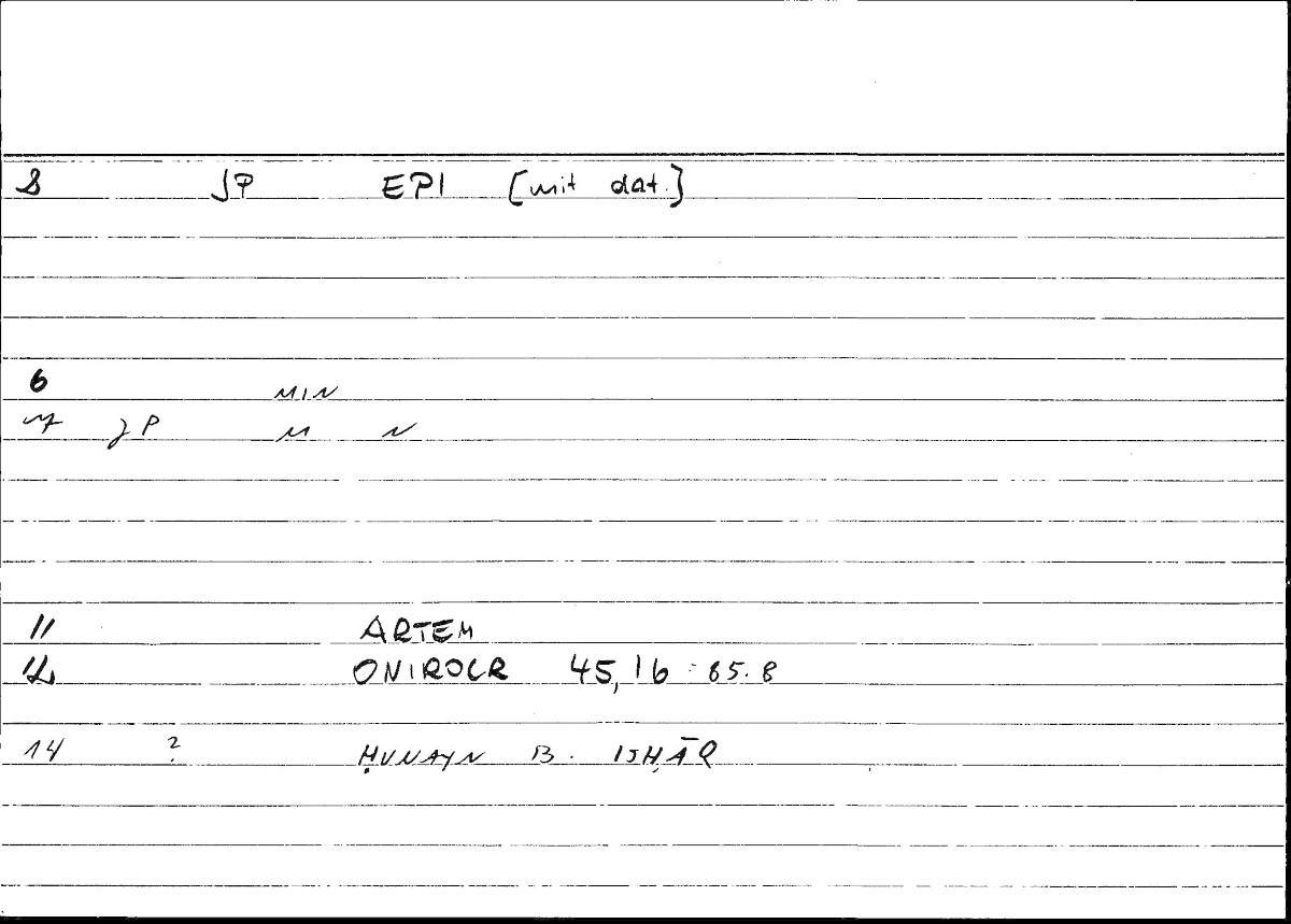 Filecard Artem.Onirocr.12272