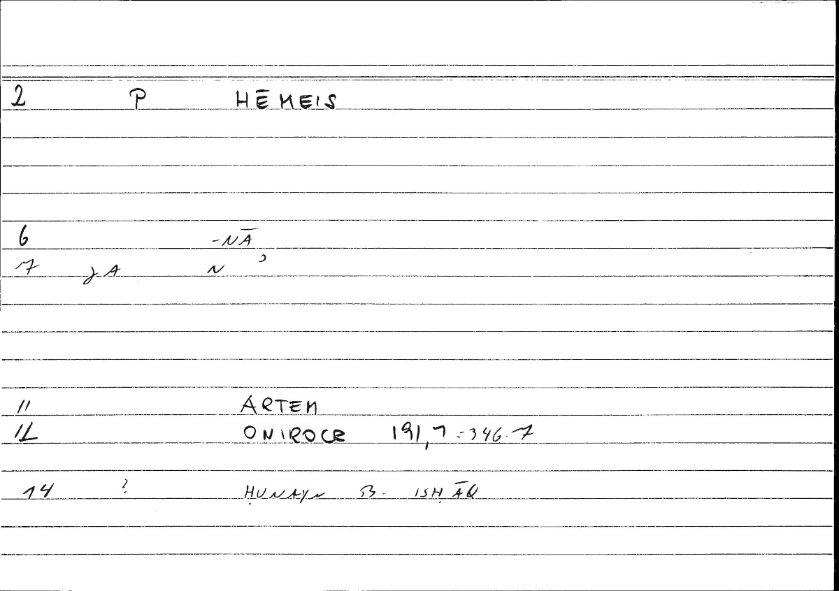 Filecard Artem.Onirocr.12435