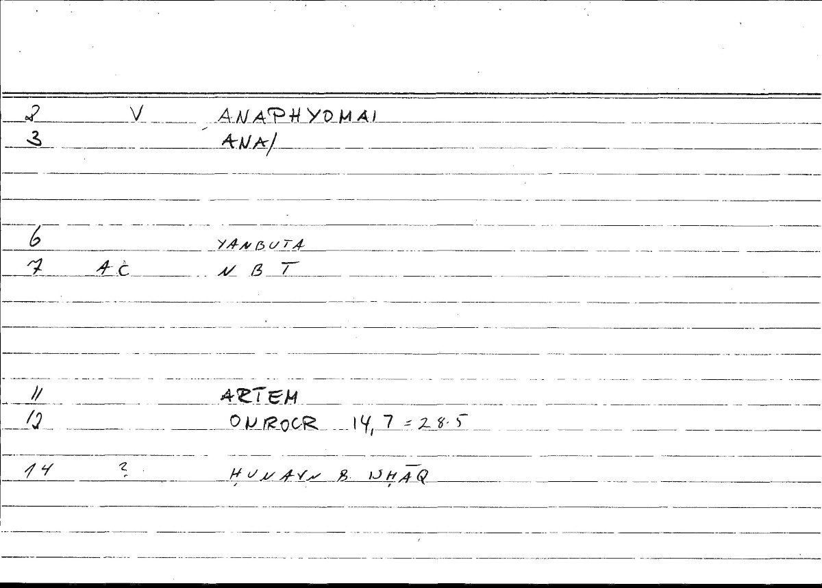 Filecard Artem.Onirocr.12462