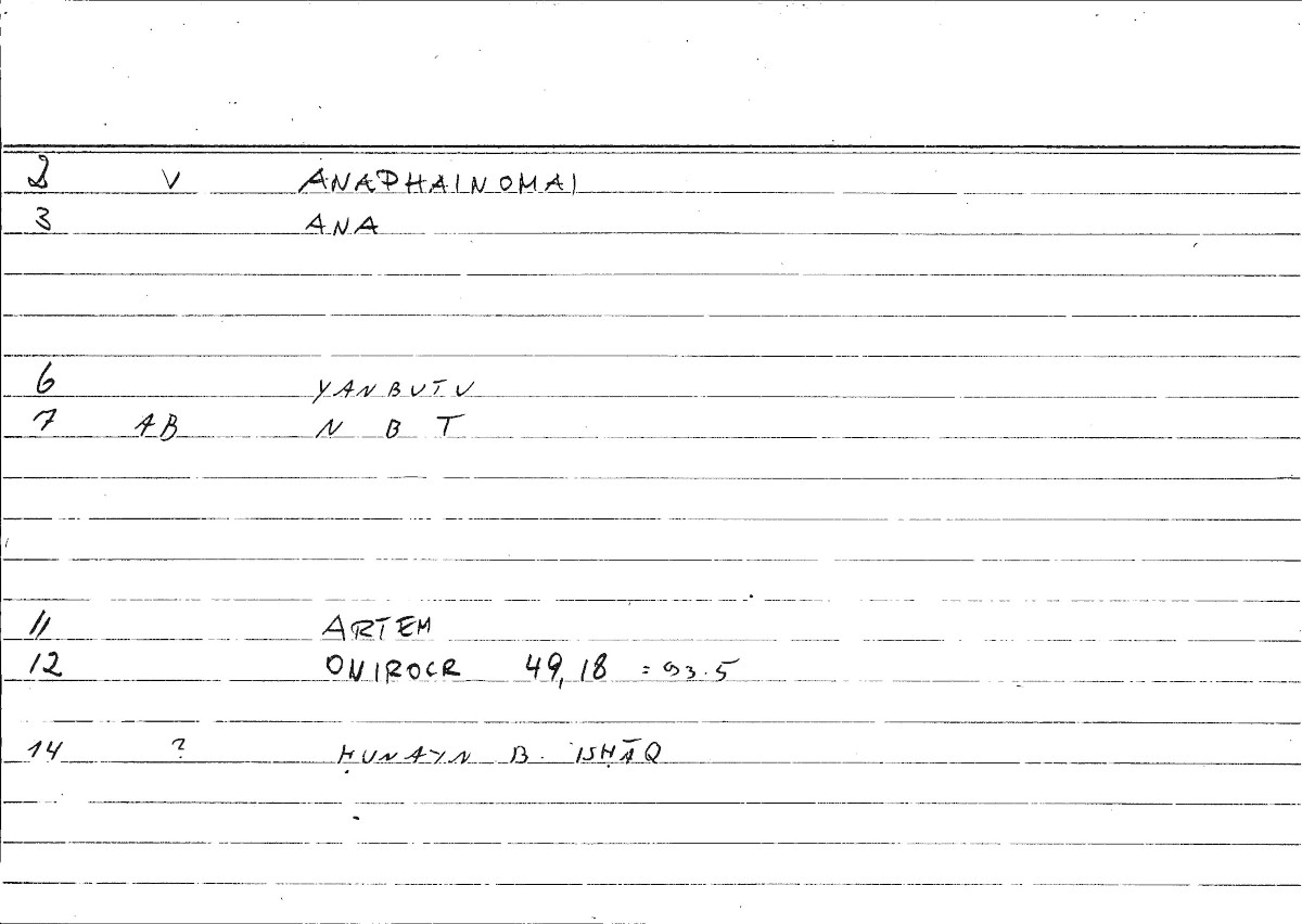 Filecard Artem.Onirocr.12464