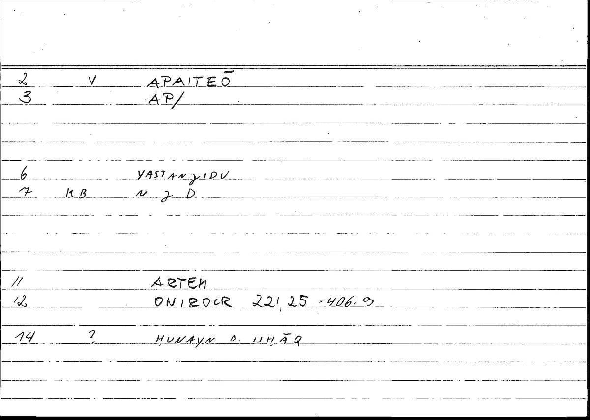 Filecard Artem.Onirocr.12491