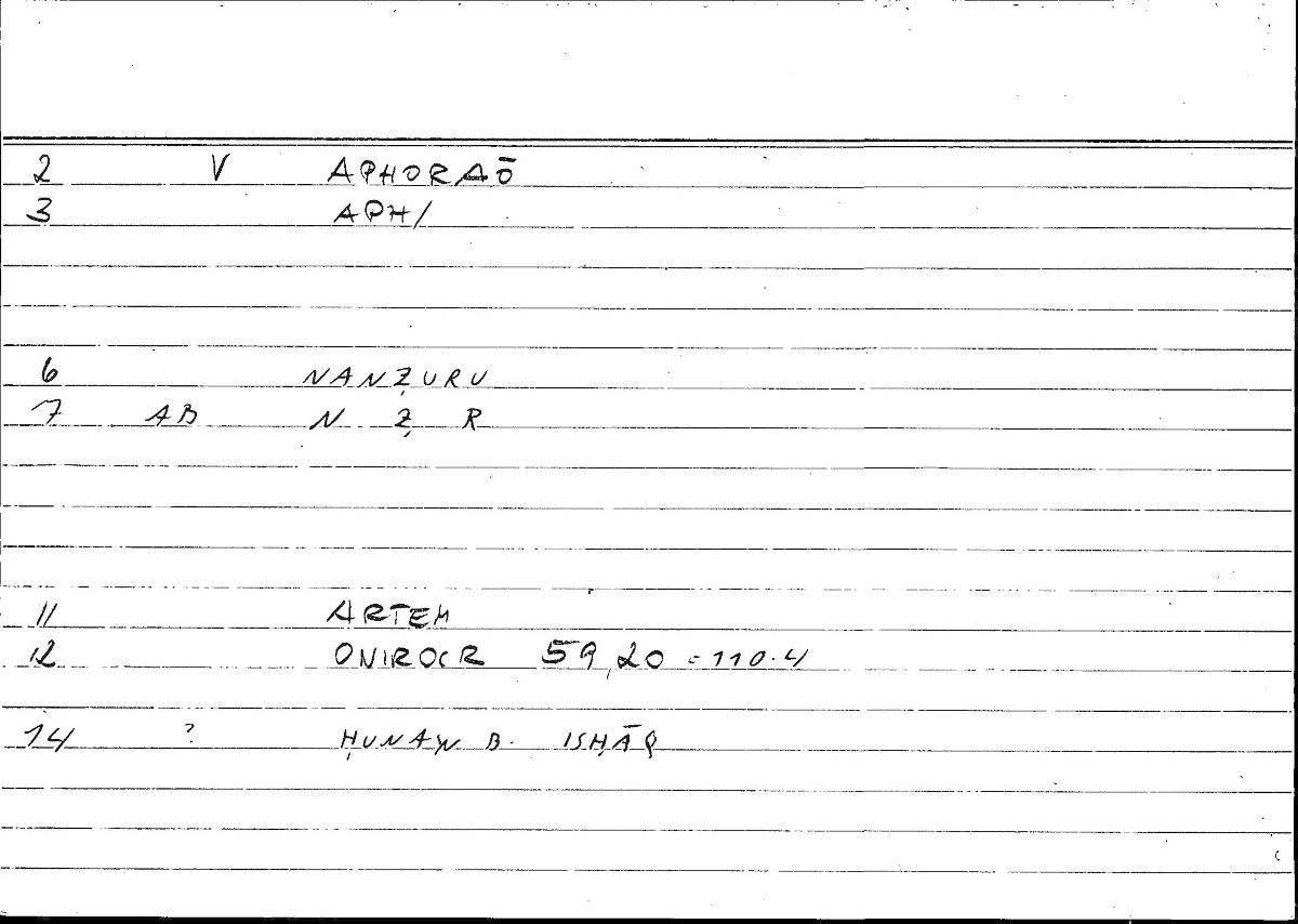 Filecard Artem.Onirocr.12627
