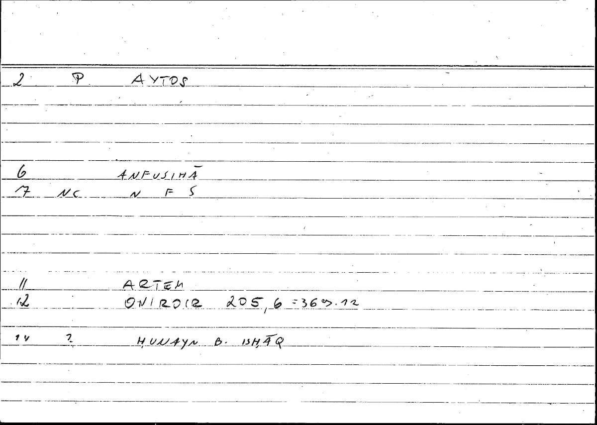 Filecard Artem.Onirocr.12723