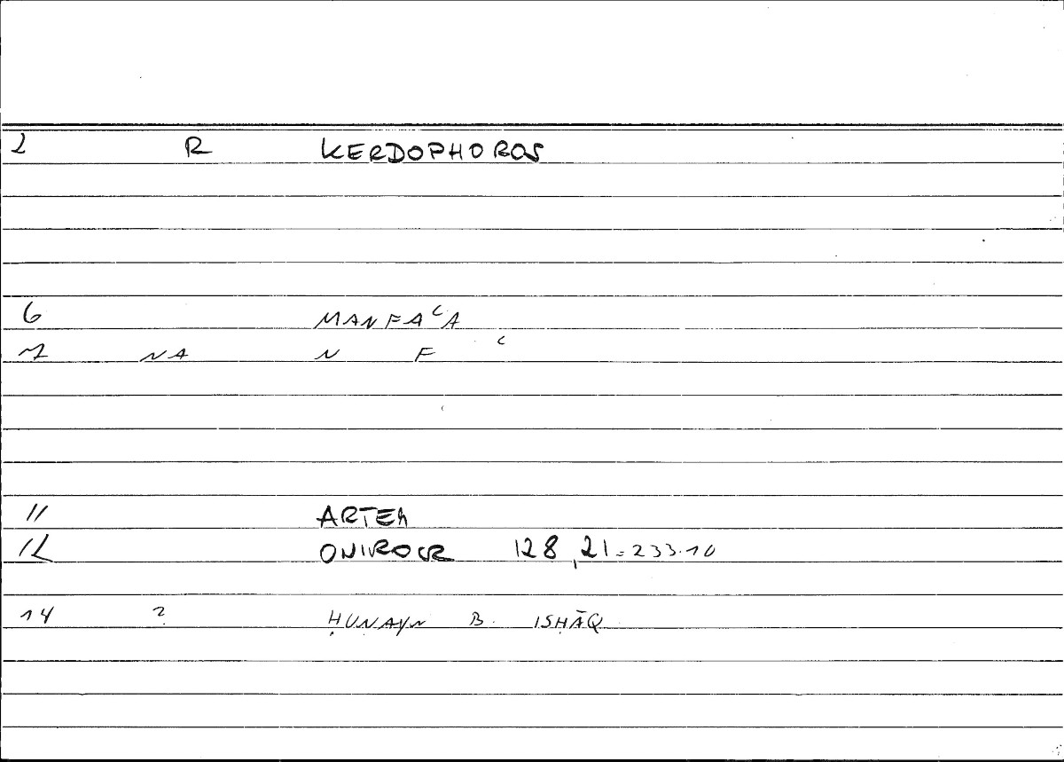 Filecard Artem.Onirocr.12741