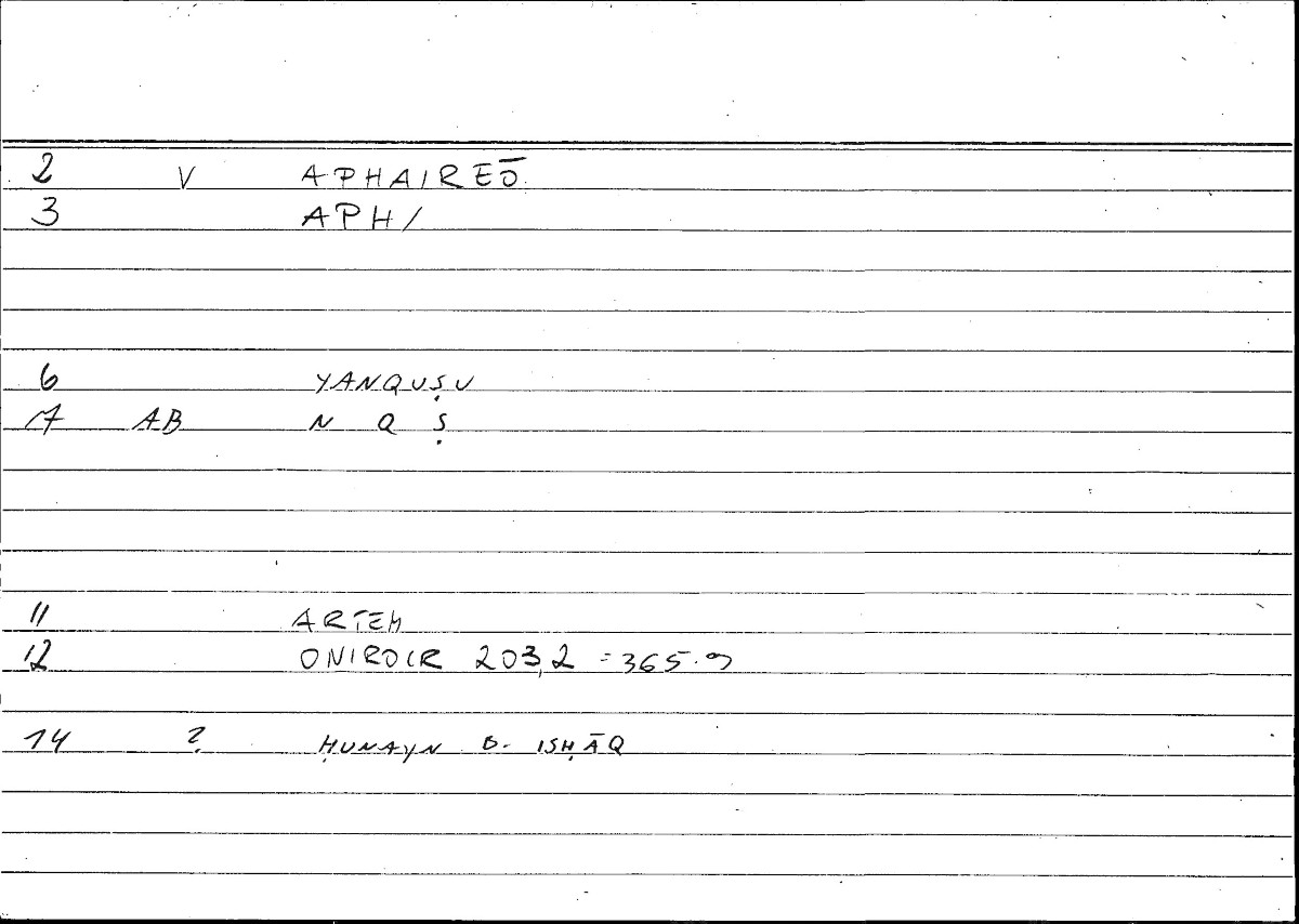 Filecard Artem.Onirocr.12779