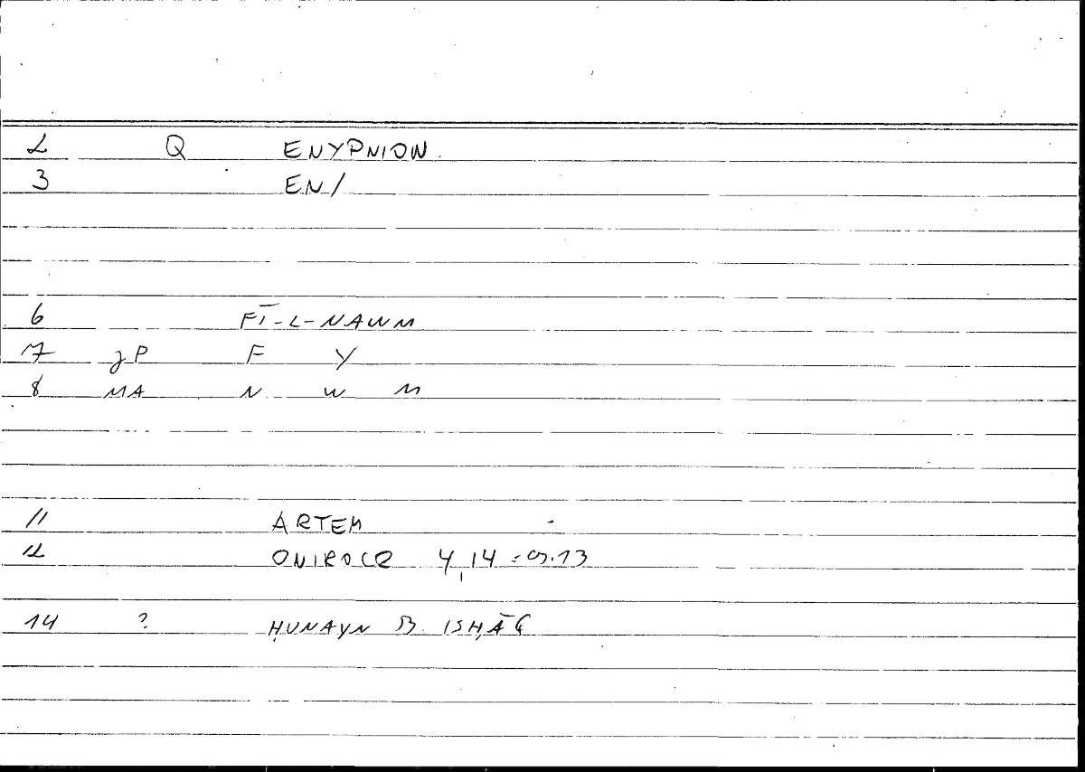 Filecard Artem.Onirocr.12890