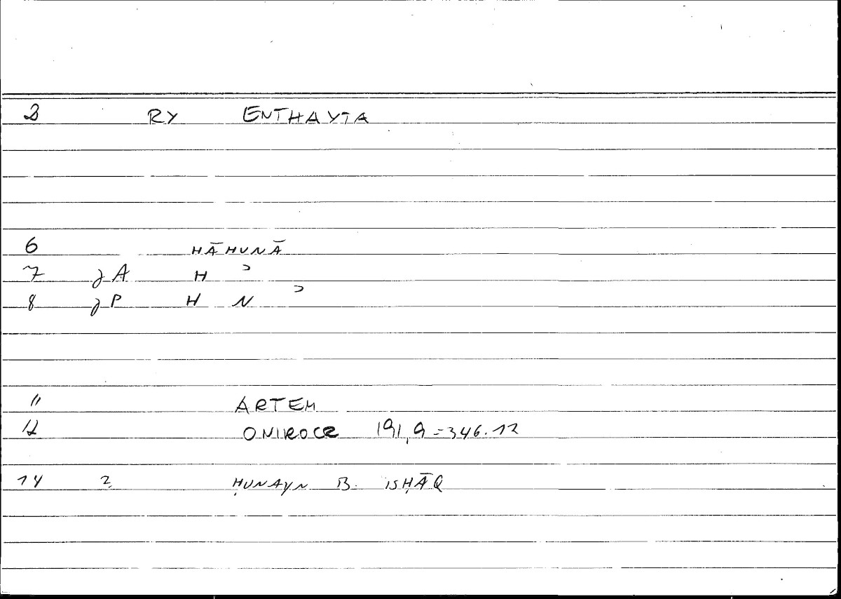 Filecard Artem.Onirocr.12942