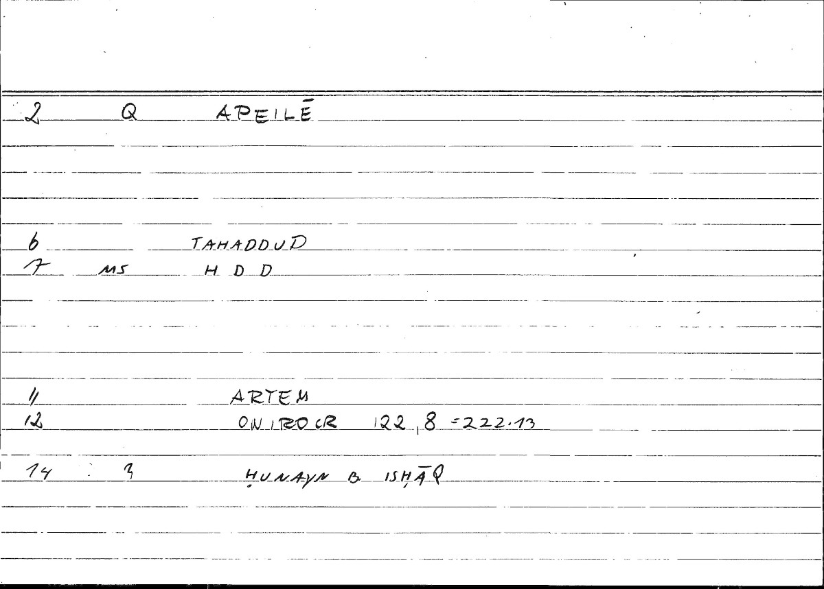 Filecard Artem.Onirocr.12953