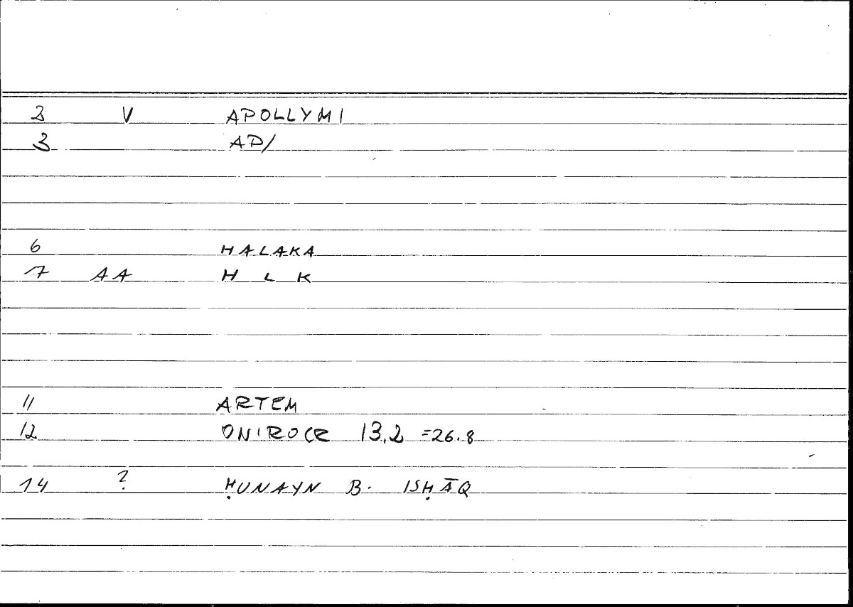Filecard Artem.Onirocr.13015