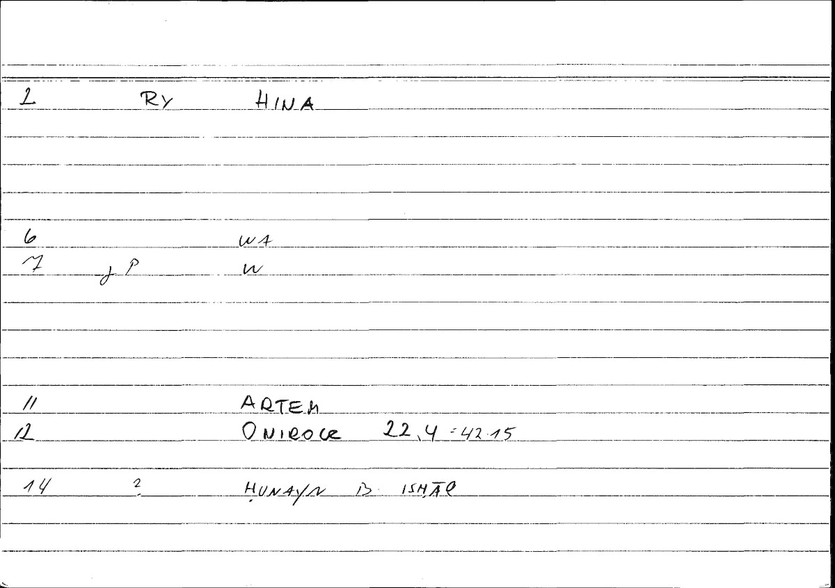 Filecard Artem.Onirocr.13125