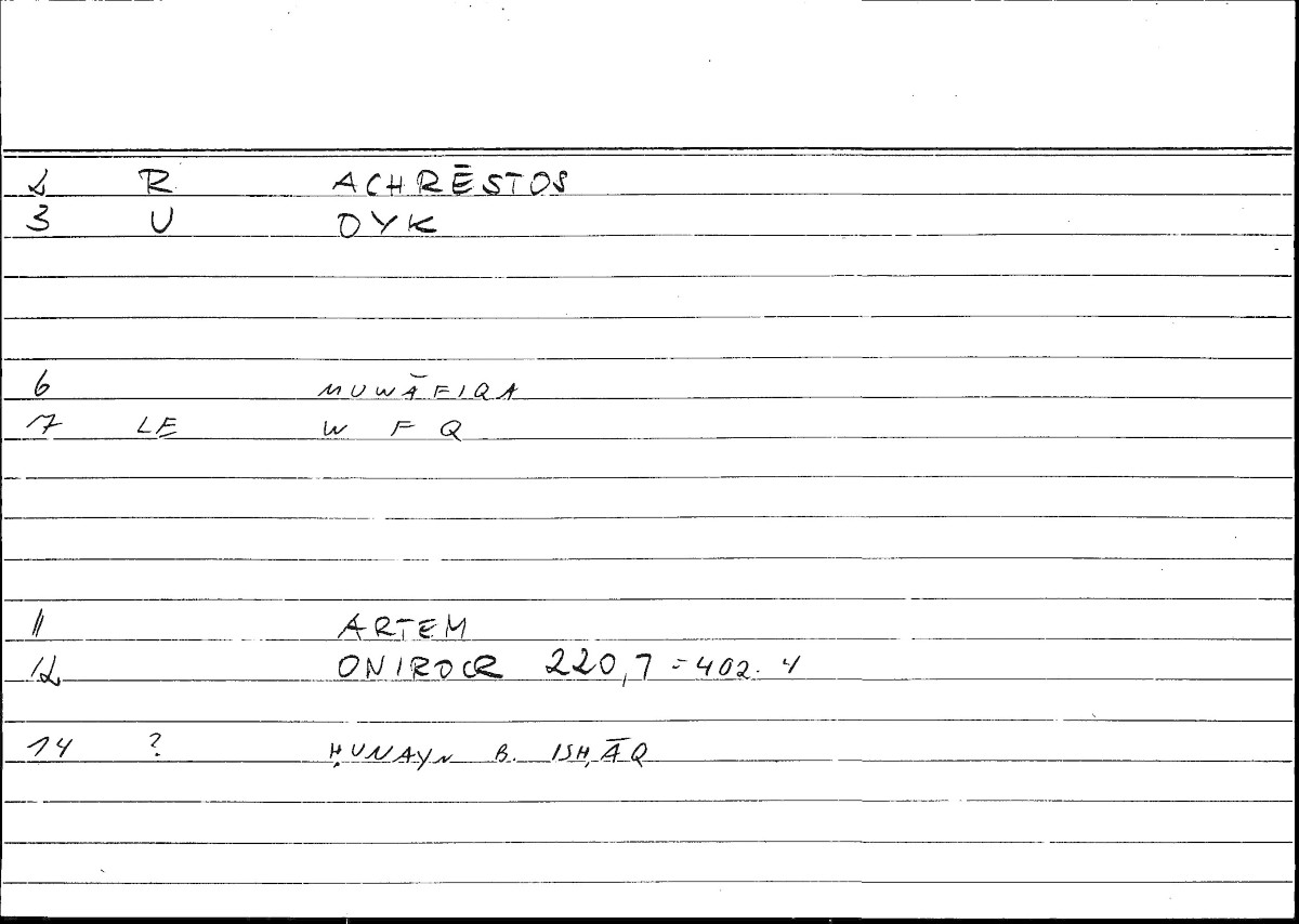 Filecard Artem.Onirocr.13407