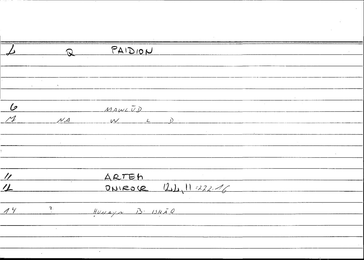 Filecard Artem.Onirocr.13542