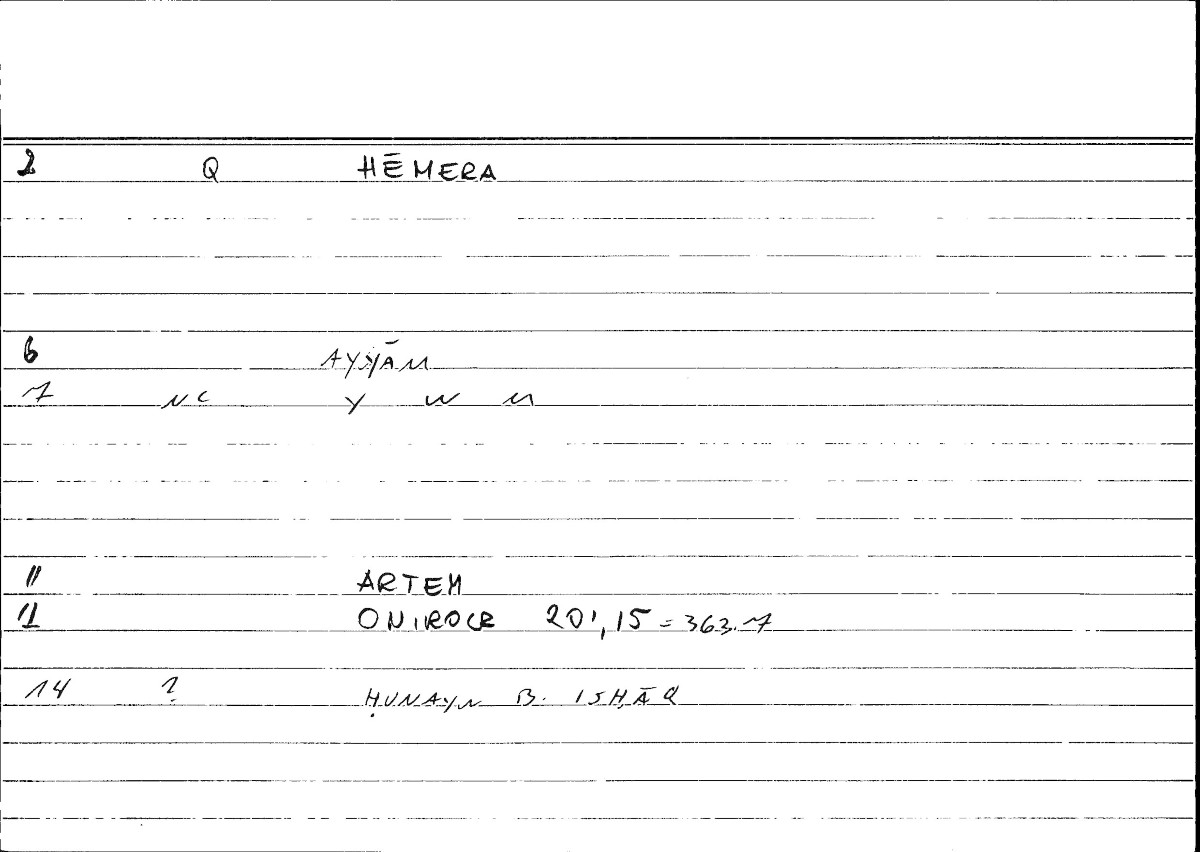 Filecard Artem.Onirocr.13730