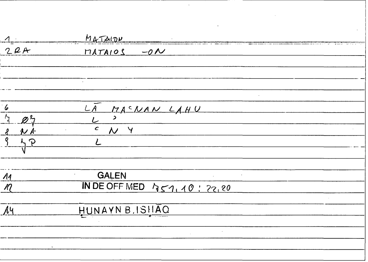 Filecard Galen.In-De-off-med.1427