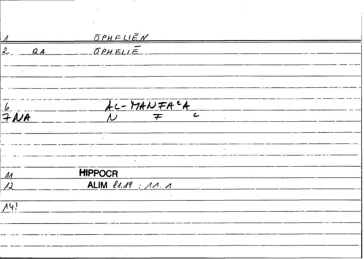 Filecard Hippocr.Alim.0167