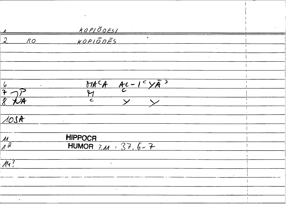Filecard Hippocr.Humor.0611