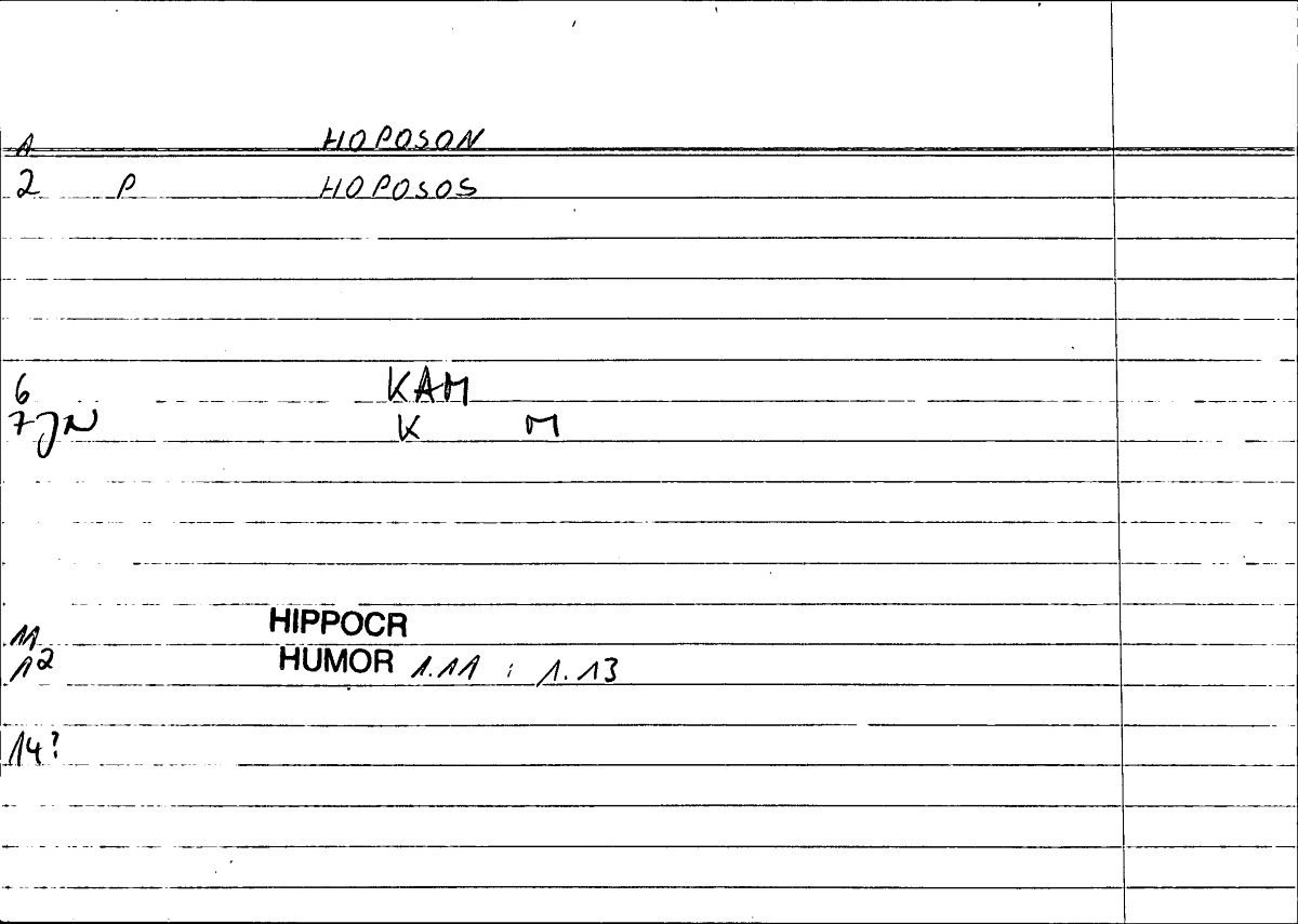 Filecard Hippocr.Humor.0723