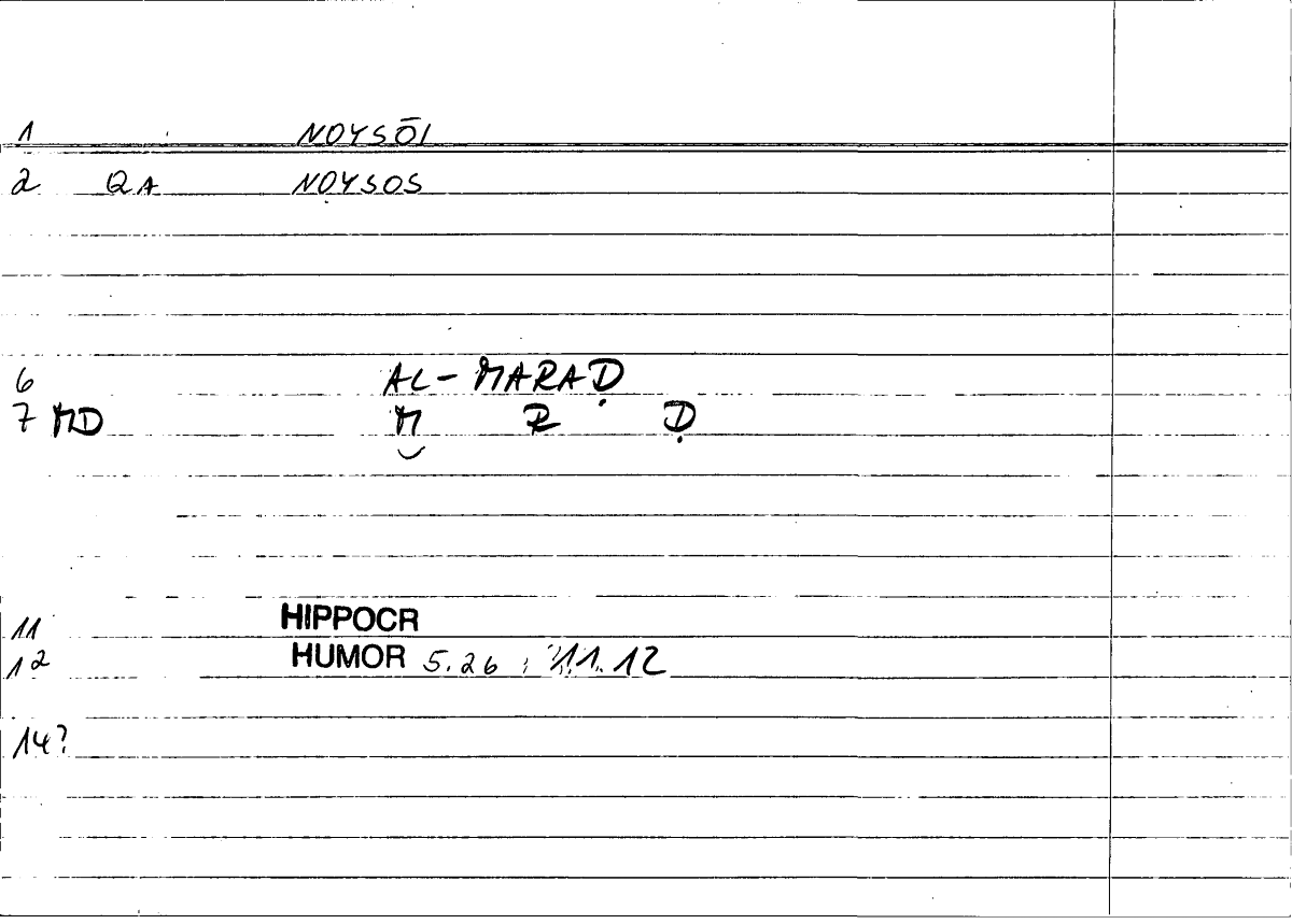 Filecard Hippocr.Humor.0781