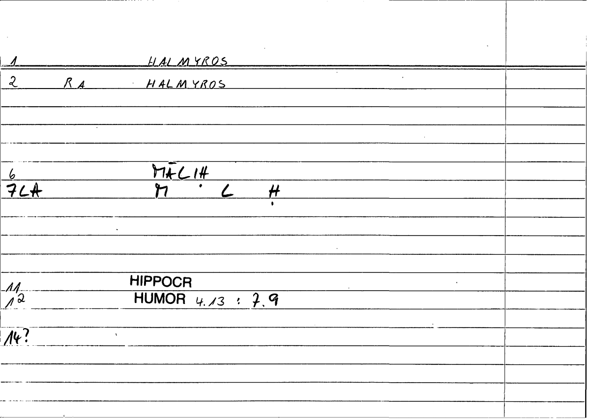 Filecard Hippocr.Humor.0799