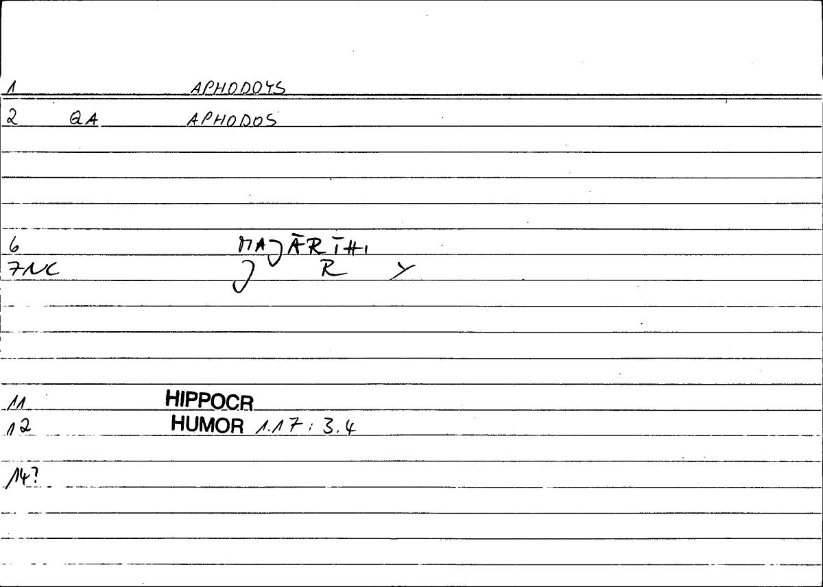 Filecard Hippocr.Humor.0930