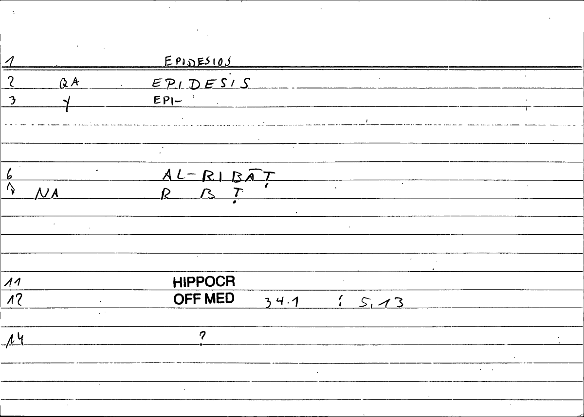 Filecard Hippocr.Off-med.0143