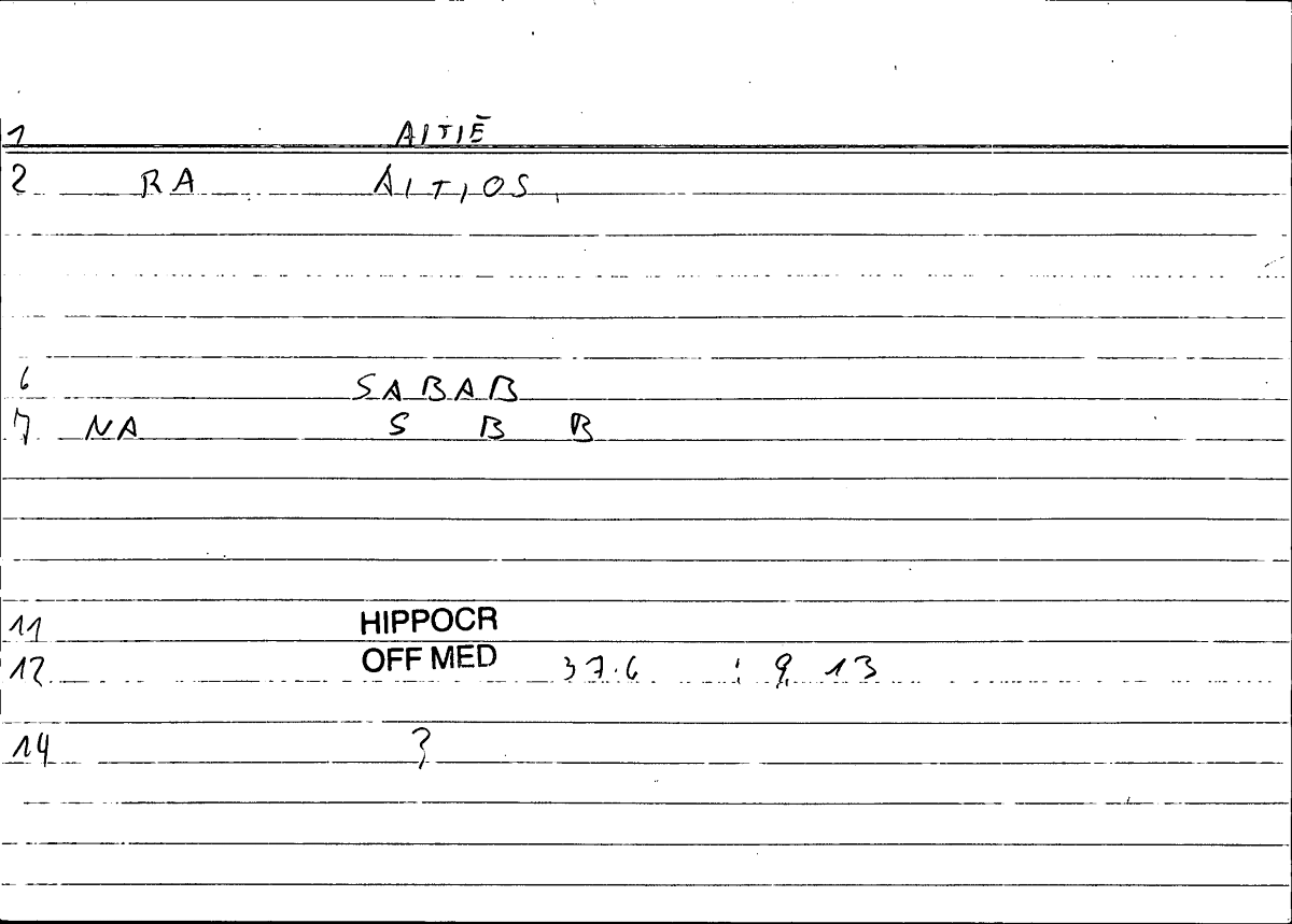 Filecard Hippocr.Off-med.0205