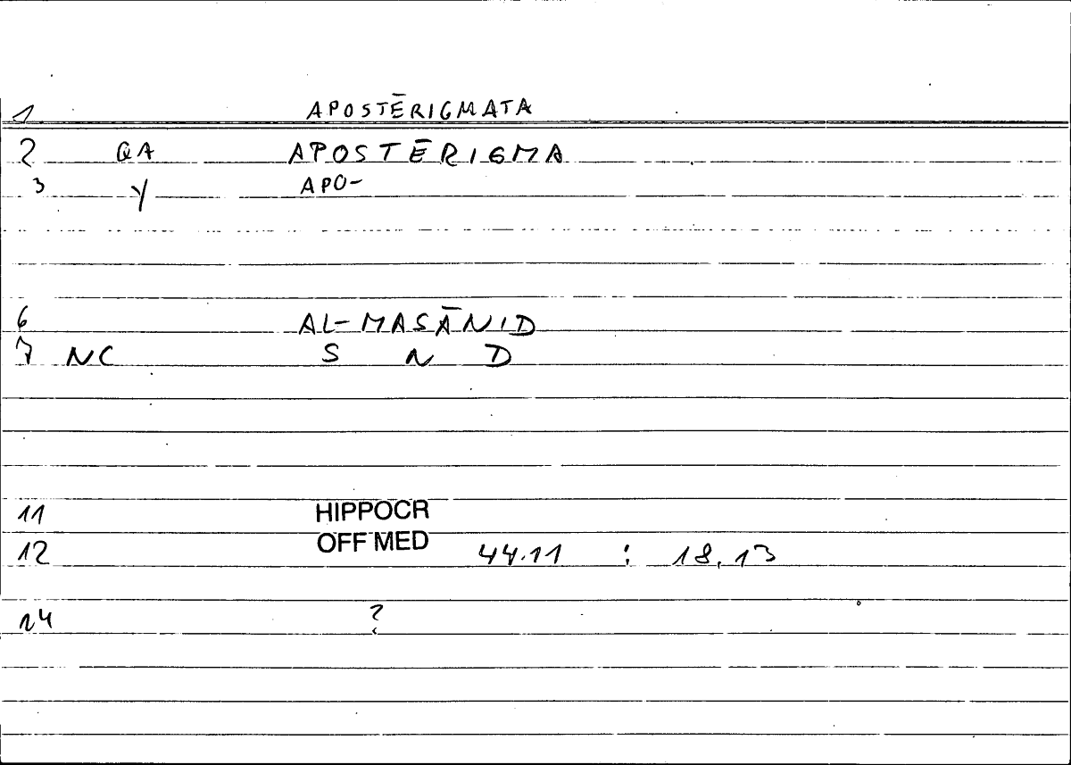 Filecard Hippocr.Off-med.0229