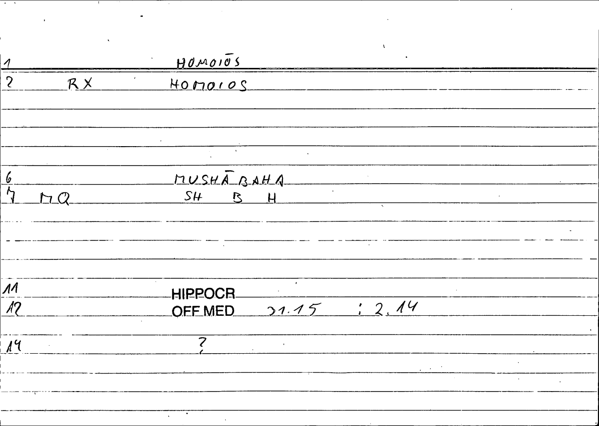Filecard Hippocr.Off-med.0250