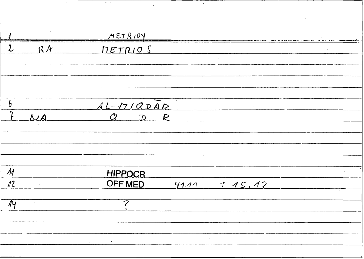Filecard Hippocr.Off-med.0565
