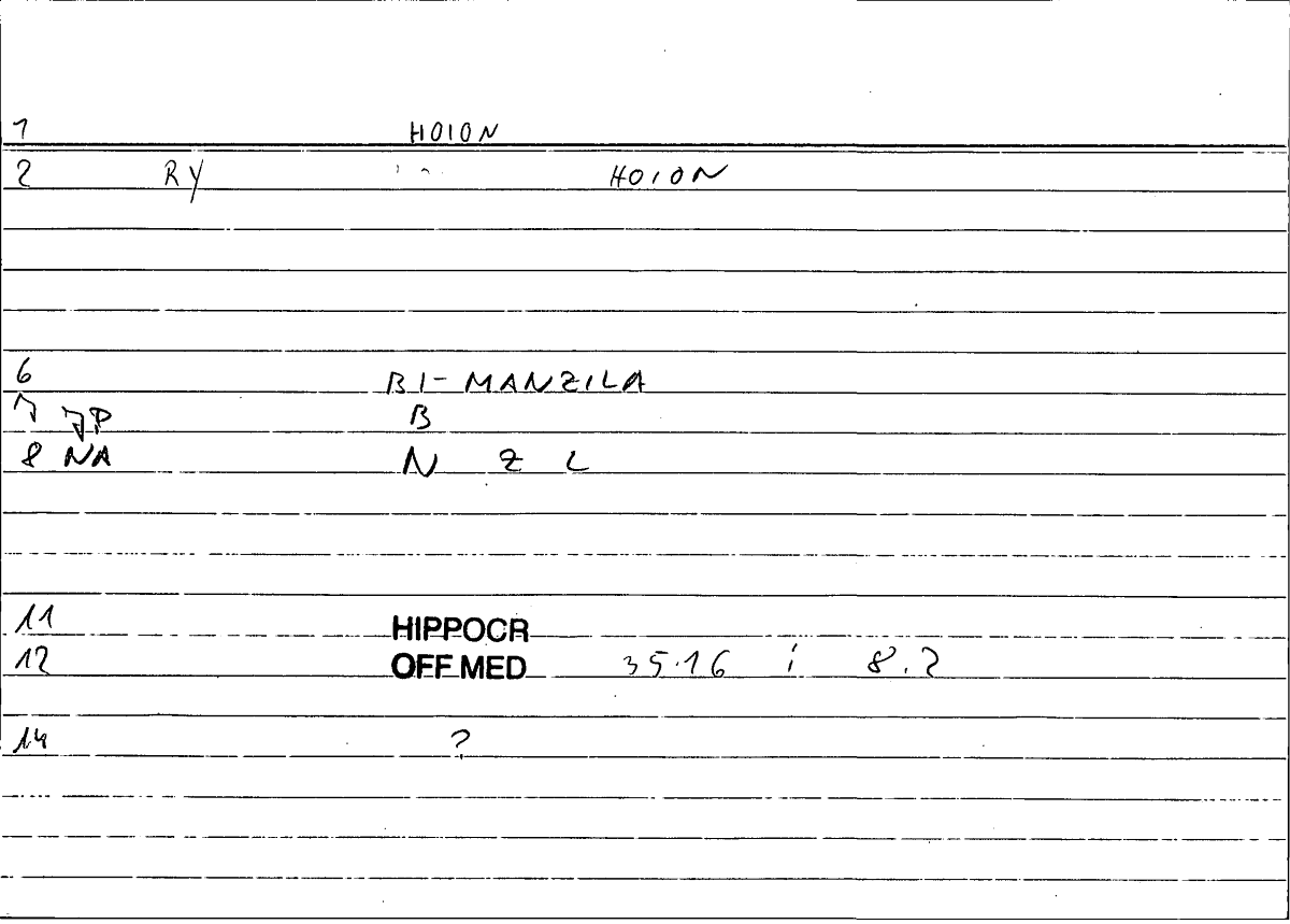 Filecard Hippocr.Off-med.0752