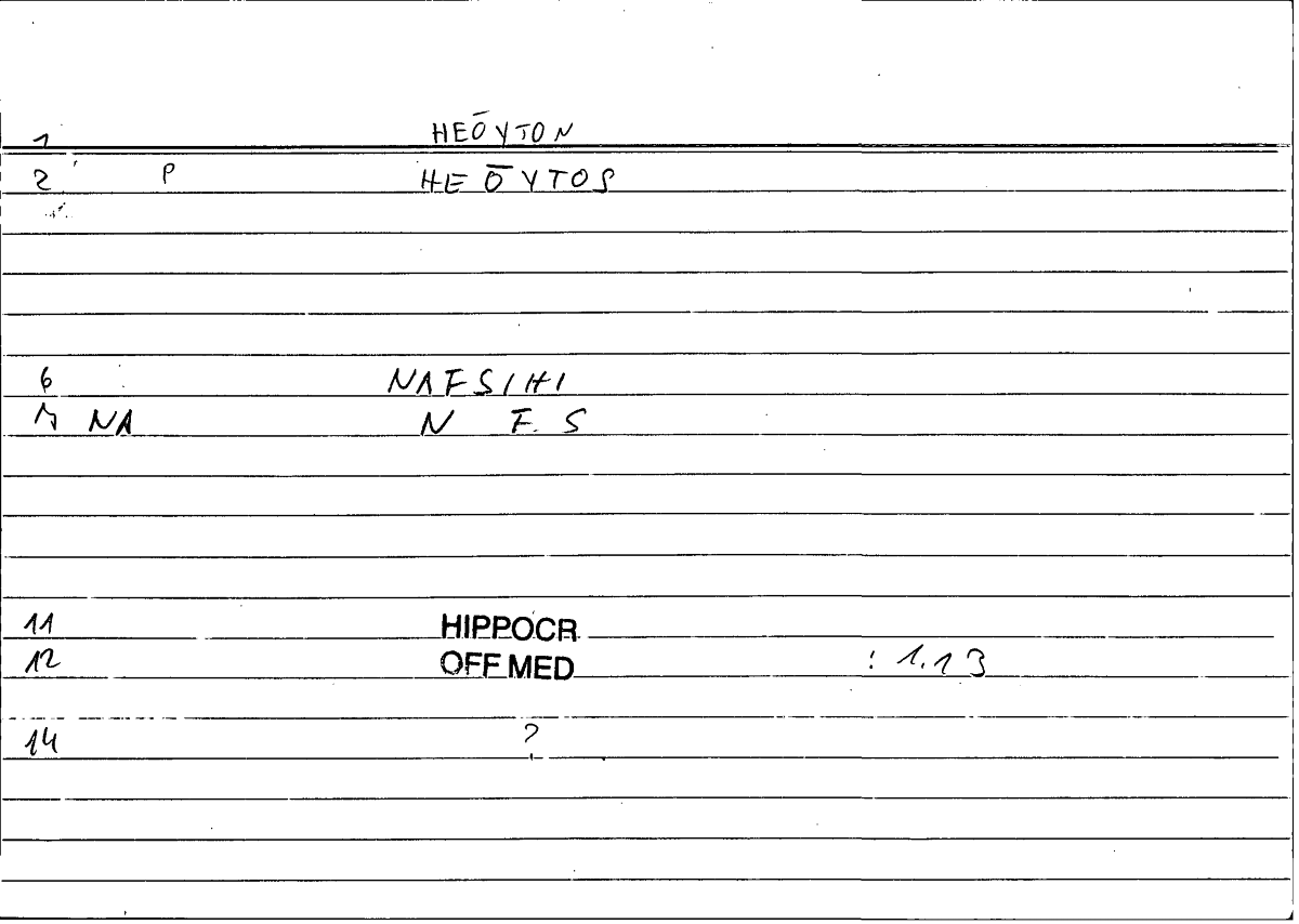 Filecard Hippocr.Off-med.0766