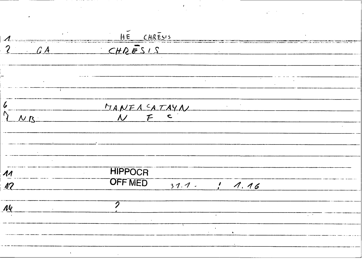 Filecard Hippocr.Off-med.0770