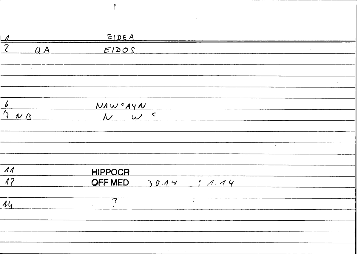 Filecard Hippocr.Off-med.0781